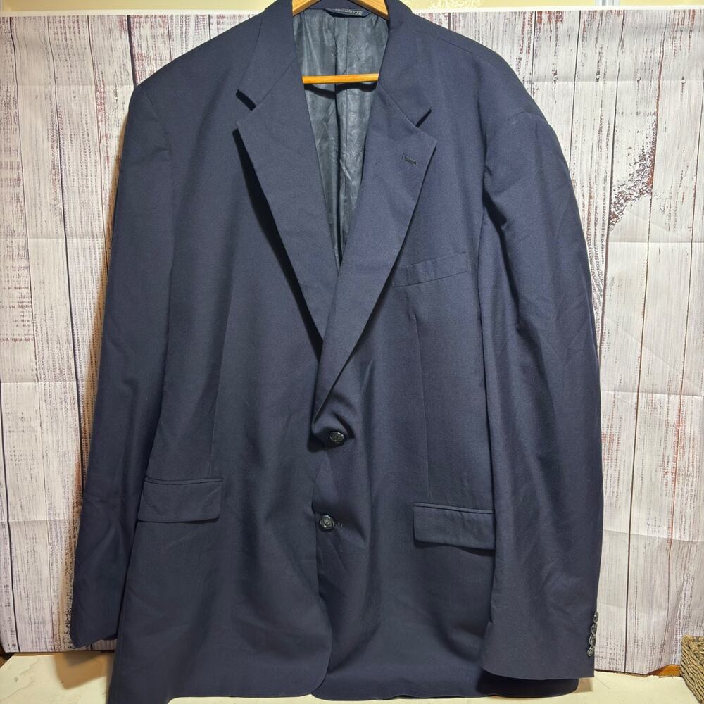 Vintage Burberrys Navy Wool Blazer Mens XL Super 100s